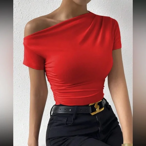 Elegant White Off-Shoulder Top